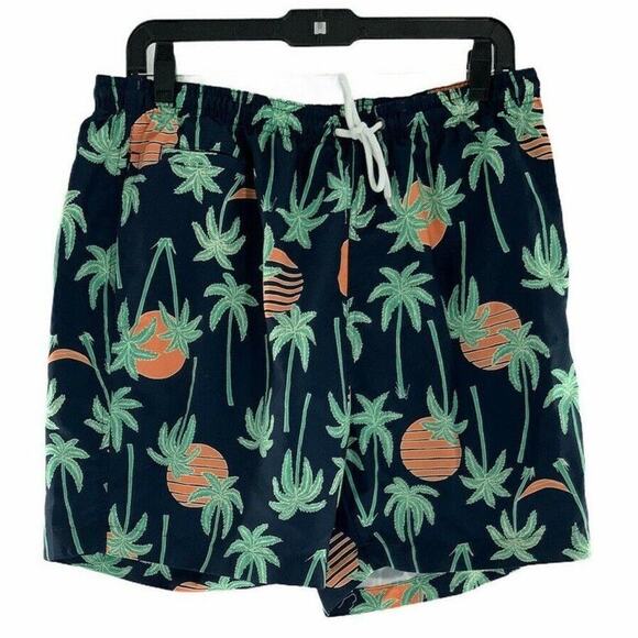 Trunks Surf Swim Co. Men's Retro Sunset Palm Swim Shorts Multi-Color Size Large - Picture 1 of 4